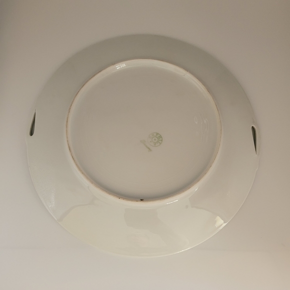 Vtg SCHUMANN ARZBERG Bavaria Germany WILD ROSE 10" Platter Plate W/ Handles - Picture 7 of 7